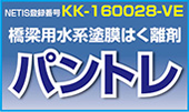 NETIS登録№KK-160028-VE 橋梁用水系塗膜はく離剤「パントレ」